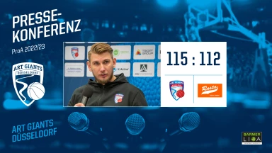 PRESSEKONFERENZ | ART Giants Düsseldorf vs. RASTA Vechta (115:112) | 2022/23