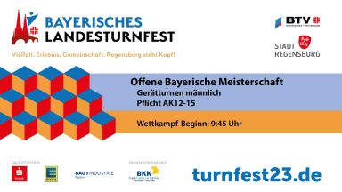 turnfest23 - Bayerische Meisterschaft Gerätturnen männlich,  Pflicht AK12-15