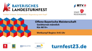 turnfest23 - Bayerische Meisterschaft Gerätturnen männlich, Kür AK19+
