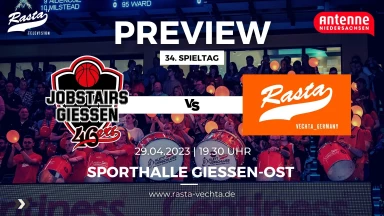 Preview: Jobstairs GIESSEN 46ers - RASTA Vechta (27.4.23)