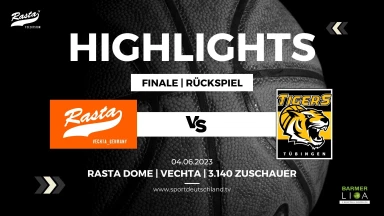 Highlights: RASTA Vechta - Tigers Tübingen 73:66 (4.6.23)
