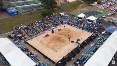 Sehenswerte Action bei der ITF Beach Tennis World Tour in Brasilia