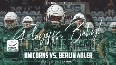 GFL-Juniors: Halbfinale Schwäbisch Hall UNICORNS - Berlin ADLER