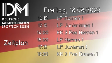 Deutsche Meisterschaft Sportschießen - Tag 1 - 18.08.2023