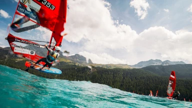Slalomrennen und Regen bestimmen Tag 6 beim Engadinwind