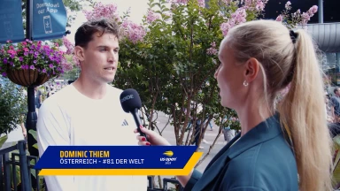 US Open: Dominic Thiem beim Interview nach seinem Auftaktsieg gegen Bublik