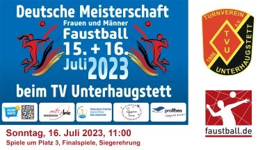 DM Faustball: Toller Ballwechsel zw. Dennach und Ahlhorn im Frauen-Halbfinale