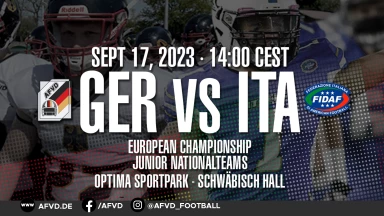 U19 Nationalmannschaft gegen Italien in Schwäbisch Hall im Optima Sportpark