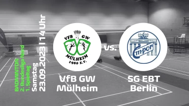 2. BL Nord - 1. Spieltag : VfB GW Mülheim - SG EBT Berlin
