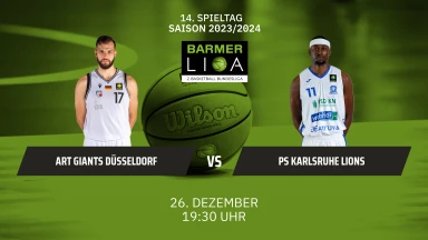 ProA: ART Giants Düsseldorf vs. PS Karlsruhe LIONS