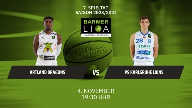 ProA: Artland Dragons vs. PS Karlsruhe LIONS