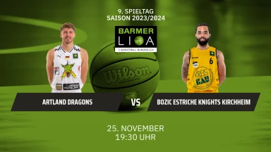 ProA: Artland Dragons vs. Bozic Estriche Knights Kirchheim