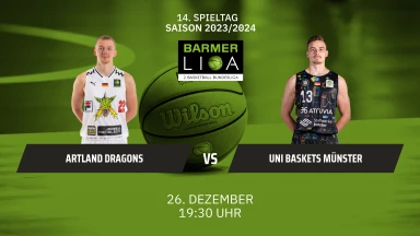 ProA: Artland Dragons vs. Uni Baskets Münster