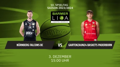 ProA: Nürnberg Falcons BC vs. Gartenzaun24 Baskets Paderborn