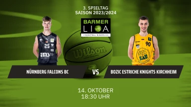 ProA: Nürnberg Falcons BC vs. Bozic Estriche Knights Kirchheim