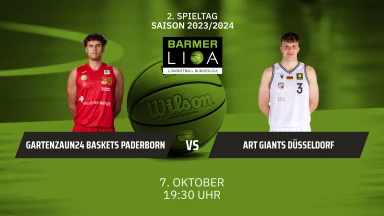ProA: Gartenzaun24 Baskets Paderborn vs. ART Giants Düsseldorf