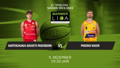ProA: Gartenzaun24 Baskets Paderborn vs. Phoenix Hagen