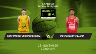 ProA: Bozic Estriche Knights Kirchheim vs. JobStairs GIESSEN 46ers