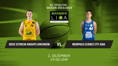 ProA: Bozic Estriche Knights Kirchheim vs. Medipolis SC Jena