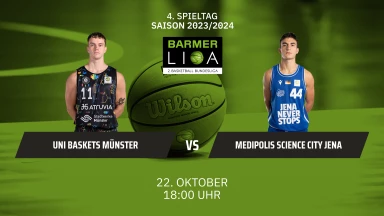 ProA: Uni Baskets Münster vs. Medipolis SC Jena