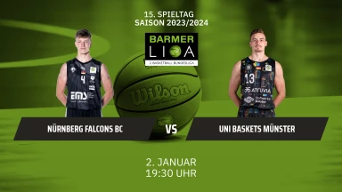 ProA: Nürnberg Falcons BC vs. Uni Baskets Münster