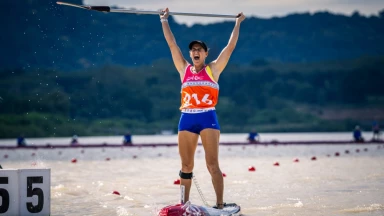 Die schnellsten Stand-Up-Paddler geben im Sprint bei der ICF SUP WM alles