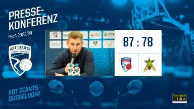 PRESSEKONFERENZ | ART Giants Düsseldorf vs. Artland Dragons (87:78) | 2023/24
