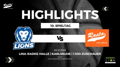 Highlights: PS Karlsruhe LIONS - RASTA Vechta II 95:67 (2.12.23)