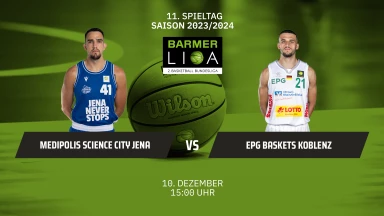 ProA: Medipolis SC Jena vs. EPG Baskets Koblenz