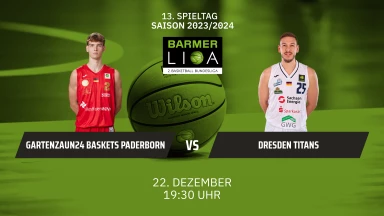 ProA: Gartenzaun24 Baskets Paderborn vs. Dresden Titans