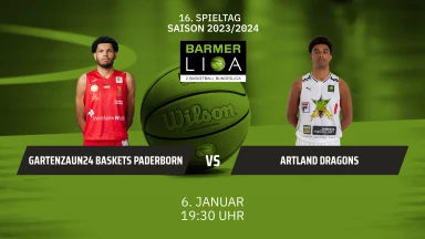 ProA: Gartenzaun24 Baskets Paderborn vs. Artland Dragons