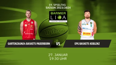 ProA: Gartenzaun24 Baskets Paderborn vs. EPG Baskets Koblenz