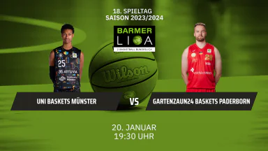 ProA: Uni Baskets Münster vs. Gartenzaun24 Baskets Paderborn