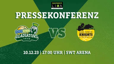 Pressekonferenz RÖMERSTROM Gladiators Trier vs. Artland Dragons