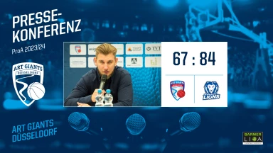 PRESSEKONFERENZ | ART Giants Düsseldorf vs. PS Karlsruhe Lions (67:84) | 2023/24