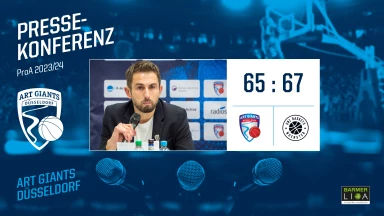 PRESSEKONFERENZ | ART Giants Düsseldorf vs. Uni Baskets Münster (65:67)