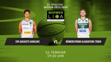 ProA: EPG Baskets Koblenz vs. RÖMERSTROM Gladiators Trier