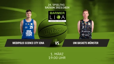 ProA: Medipolis SC Jena vs. Uni Baskets Münster