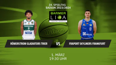 ProA: RÖMERSTROM Gladiators Trier vs. FRAPORT SKYLINERS