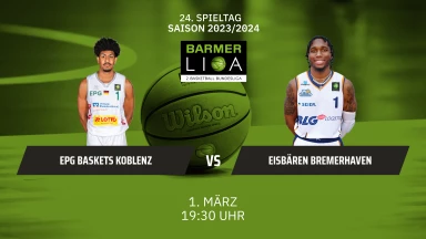 ProA: EPG Baskets Koblenz vs. Eisbären Bremerhaven