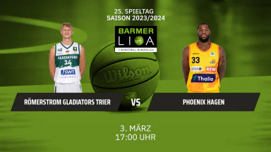 ProA: RÖMERSTROM Gladiators Trier vs. Phoenix Hagen