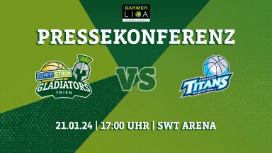 Pressekonferenz RÖMERSTROM Gladiators Trier vs. Dresden Titans