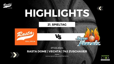 Highlights: RASTA Vechta II - Phoenix Hagen 79:98 (7.2.24)
