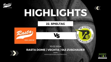Highlights: RASTA Vechta II - BBC Bayreuth 107:77 (10.2.24)