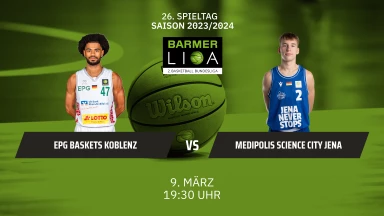 ProA: EPG Baskets Koblenz vs. Medipolis SC Jena