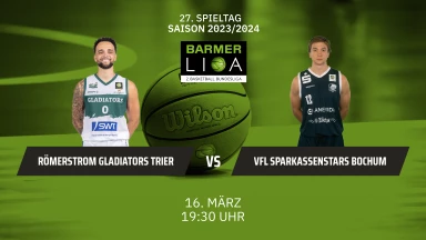 ProA: Römerstrom Gladiators Trier vs. VfL SparkassenStars Bochum