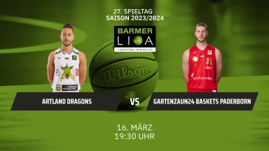 ProA: Artland Dragons vs. Gartenzaun24 Baskets Paderborn