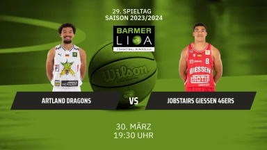 ProA: Artland Dragons vs. JobStairs GIESSEN 46ers
