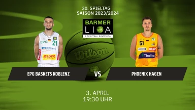 ProA: EPG Baskets Koblenz vs. Phoenix Hagen