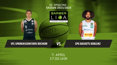 ProA: VfL SparkassenStars Bochum vs. EPG Baskets Koblenz
